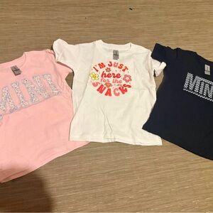 4T T-Shirts - Pink, White, and Black